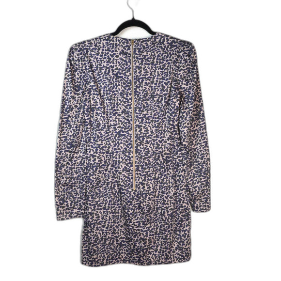 French Connection Leopard Print Long Sleeve Mini Dress Sz 6 EUC‎ Party Gathering - Picture 3 of 8